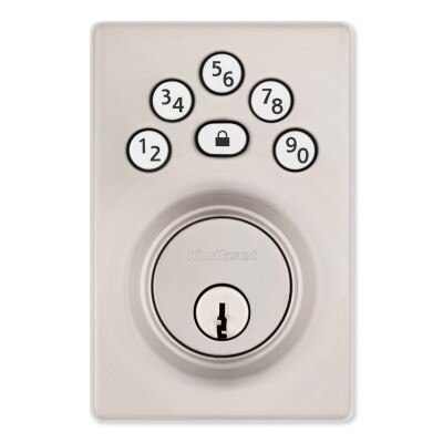 Kwikset Powerbolt 240 Contemporary Keypad Electronic Lock, Satin Nickel